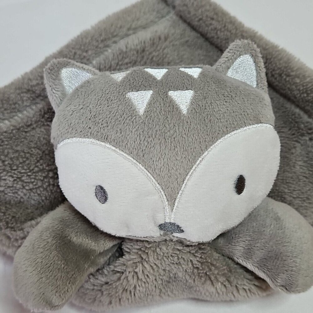 Chick Pea 3D Grey Owl Sherpa Plush Security Blanket Lovey Arrow Head Fleece - Picture 9 of 9
